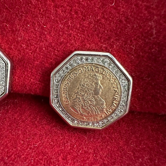 Ben-Amun stunning marked roman coin earrings - Picture 2 of 4